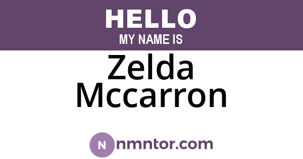 Zelda Mccarron