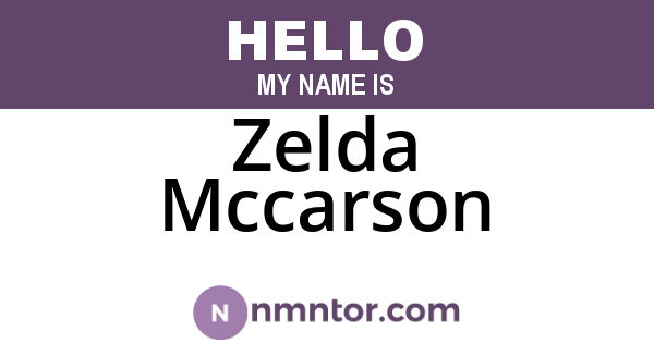 Zelda Mccarson