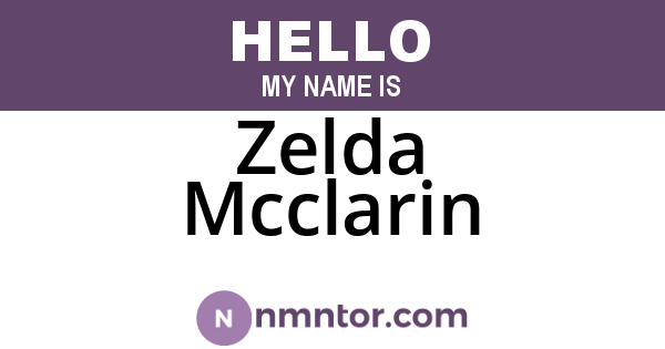 Zelda Mcclarin