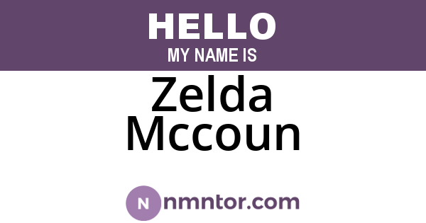 Zelda Mccoun