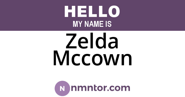 Zelda Mccown