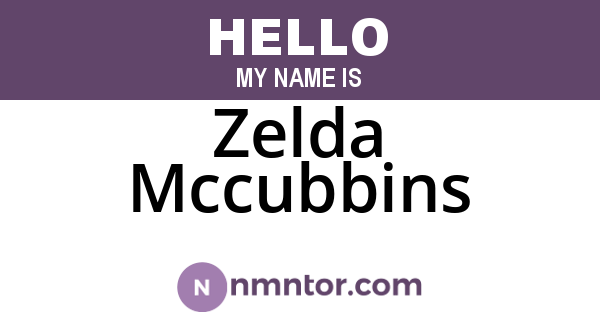 Zelda Mccubbins