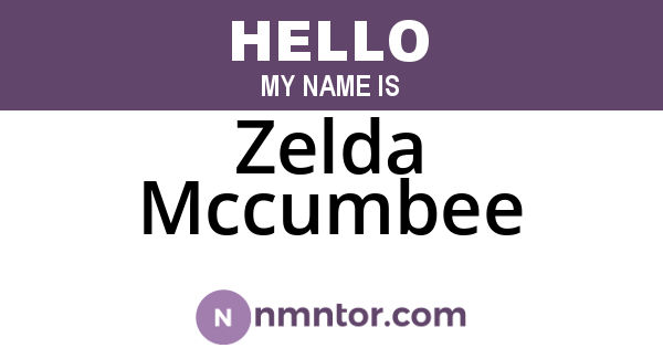 Zelda Mccumbee