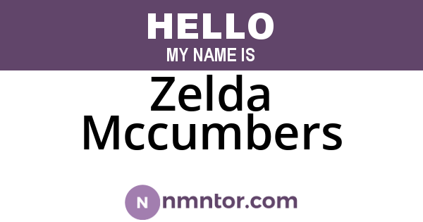 Zelda Mccumbers