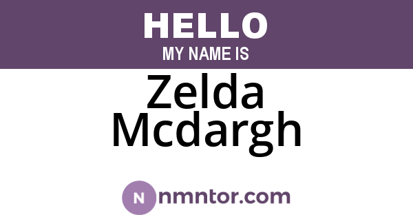Zelda Mcdargh