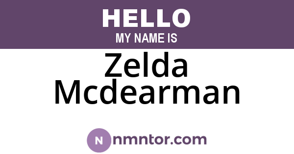 Zelda Mcdearman