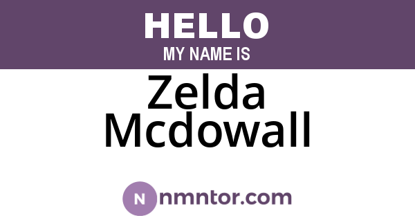Zelda Mcdowall