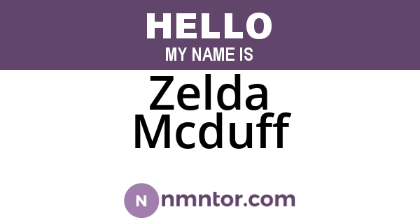 Zelda Mcduff