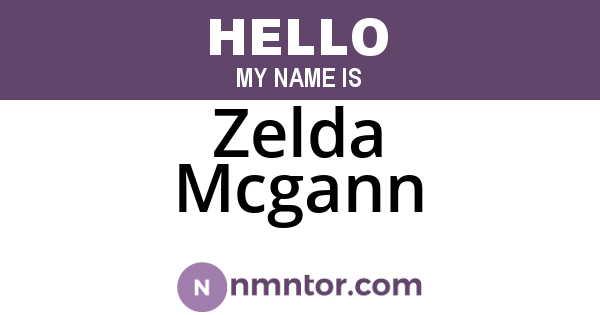 Zelda Mcgann