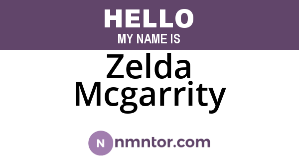 Zelda Mcgarrity