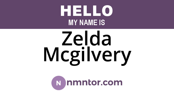 Zelda Mcgilvery