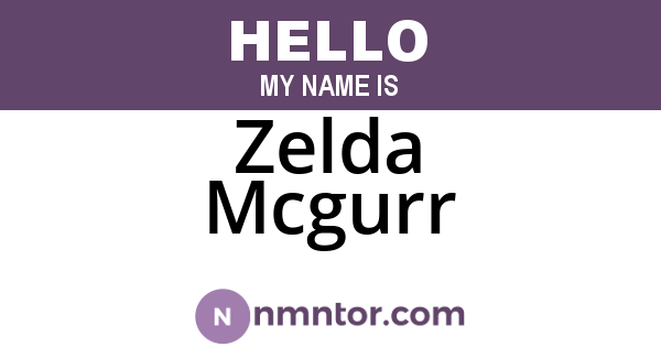 Zelda Mcgurr