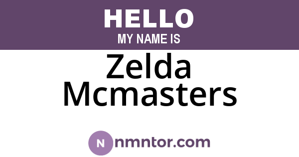 Zelda Mcmasters