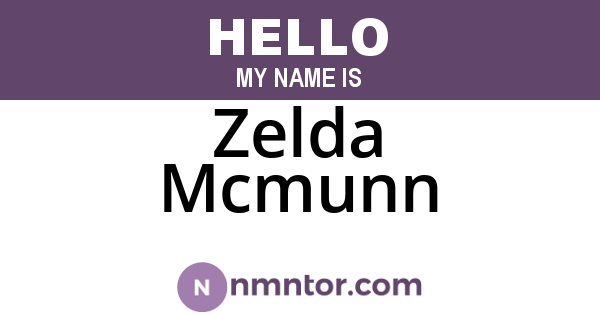Zelda Mcmunn