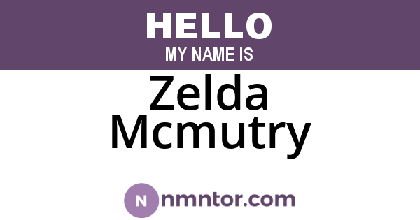Zelda Mcmutry