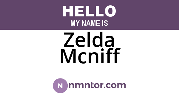 Zelda Mcniff