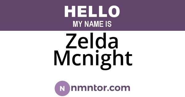 Zelda Mcnight