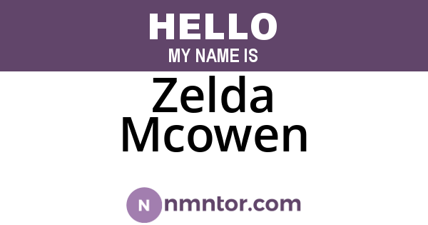 Zelda Mcowen