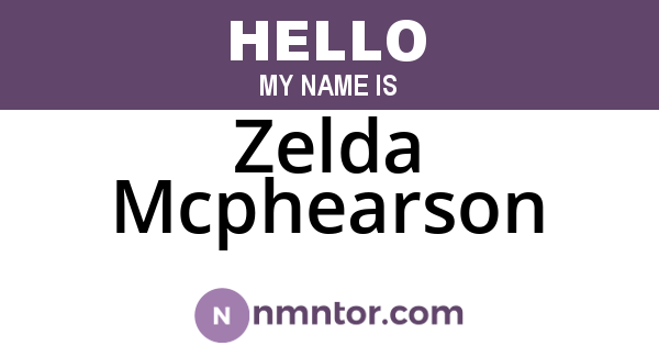 Zelda Mcphearson