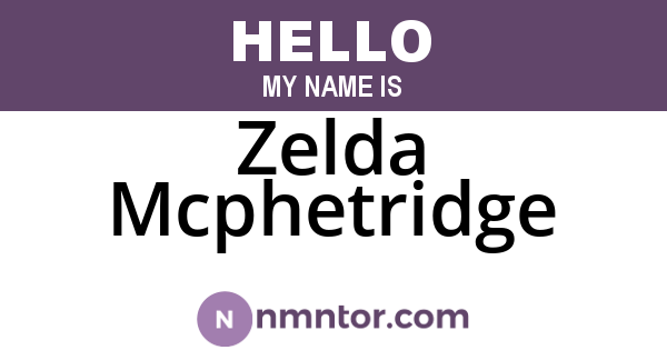 Zelda Mcphetridge