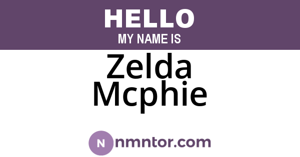 Zelda Mcphie