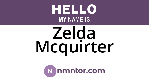 Zelda Mcquirter