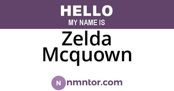 Zelda Mcquown