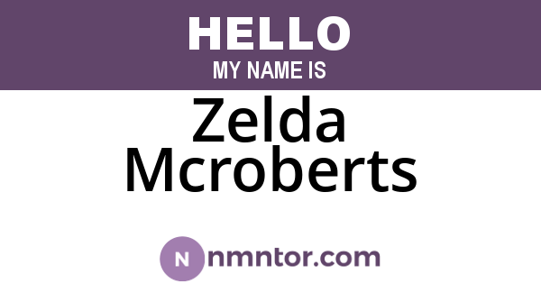 Zelda Mcroberts