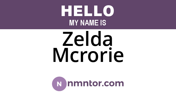Zelda Mcrorie