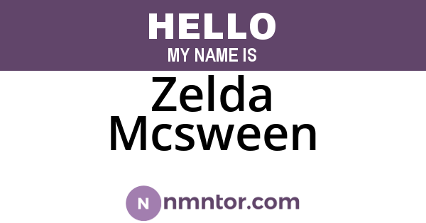 Zelda Mcsween