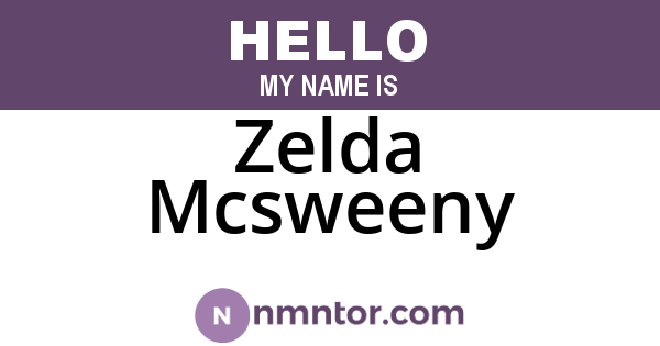 Zelda Mcsweeny