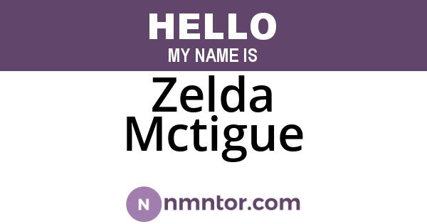 Zelda Mctigue