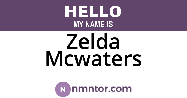 Zelda Mcwaters