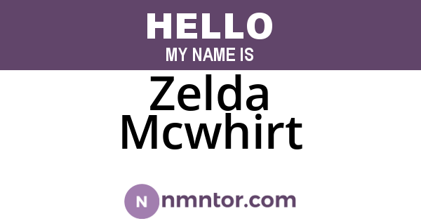 Zelda Mcwhirt