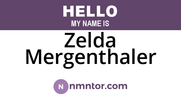 Zelda Mergenthaler