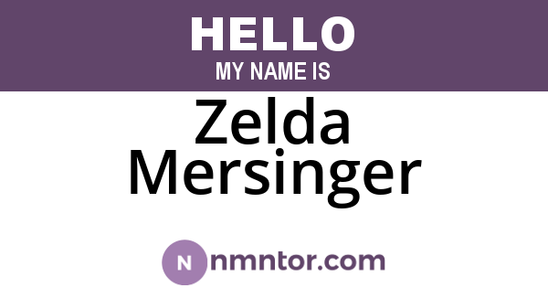 Zelda Mersinger