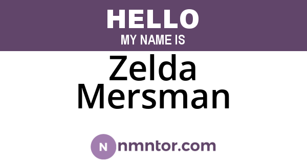 Zelda Mersman