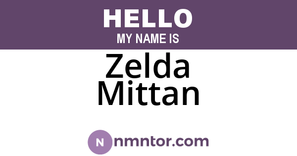 Zelda Mittan