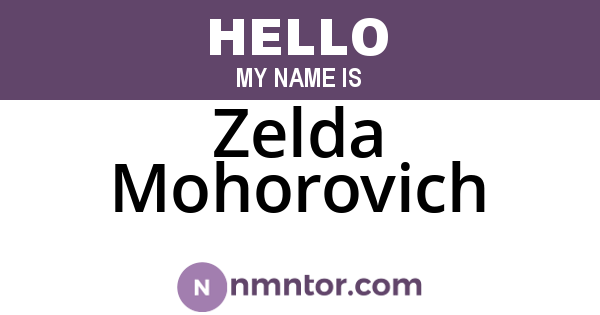 Zelda Mohorovich