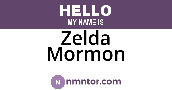 Zelda Mormon