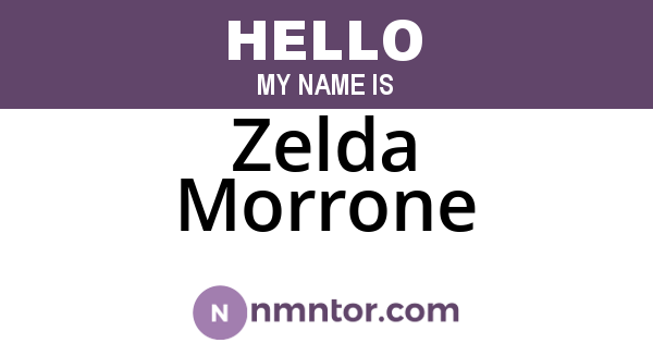 Zelda Morrone