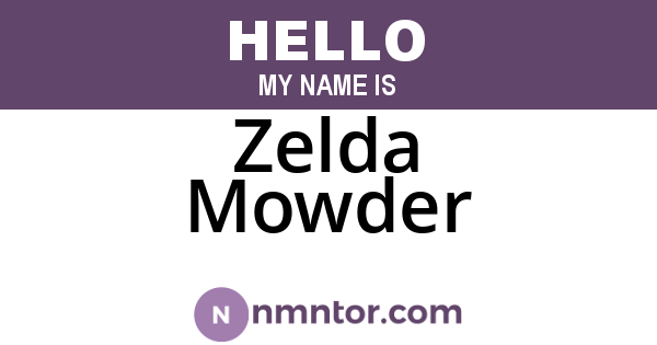 Zelda Mowder