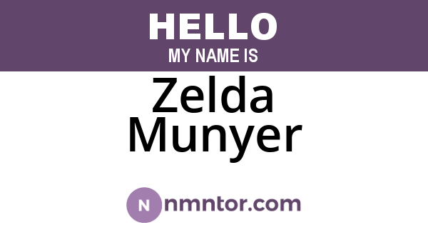 Zelda Munyer