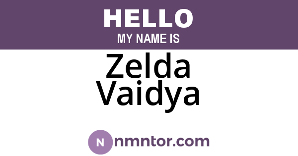 Zelda Vaidya