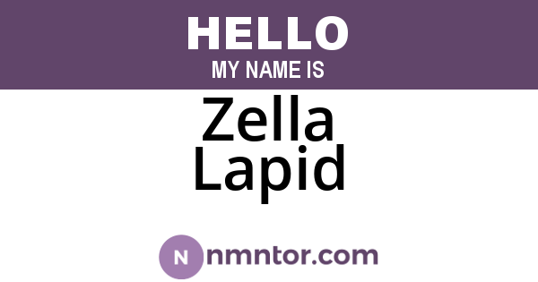Zella Lapid