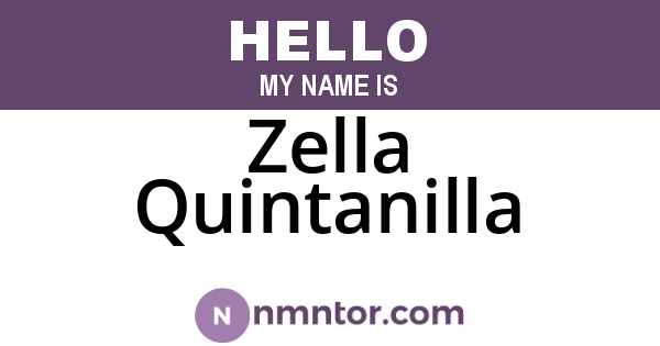 Zella Quintanilla