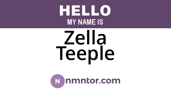 Zella Teeple
