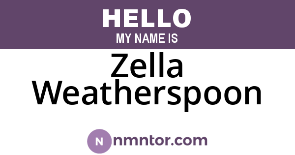 Zella Weatherspoon
