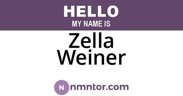 Zella Weiner