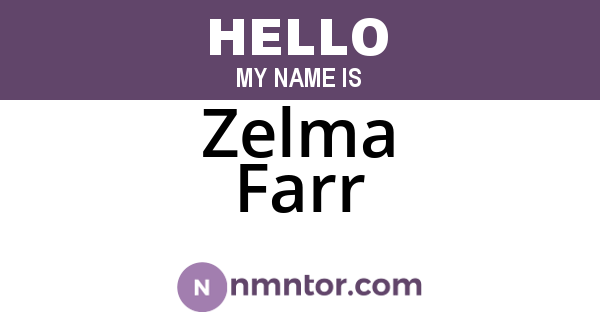 Zelma Farr